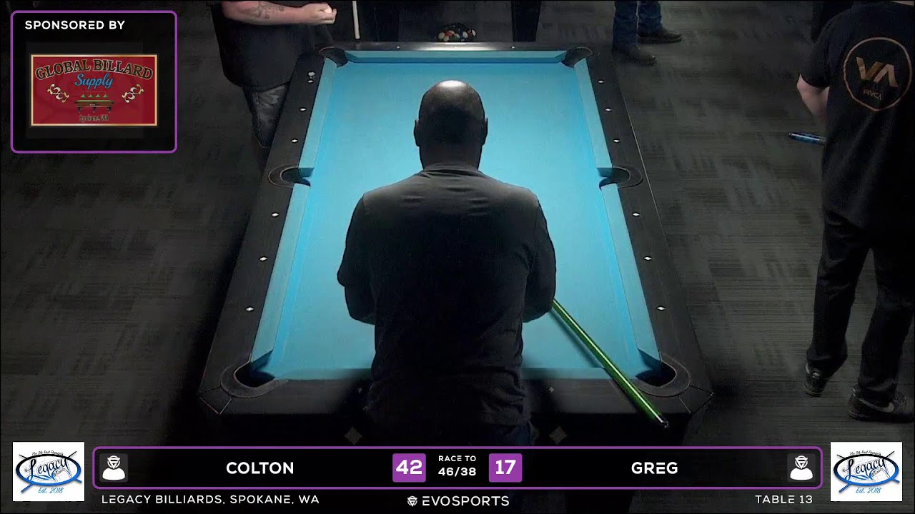 Image of video the COLTON vs GREG - LEGACY BILLIARDS - TABLE 13 | EvoSports 6