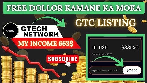 GTC Network | G Tech Listing Update | GTC Withdrawal Update | GTC Listing Price #rktrickshub 