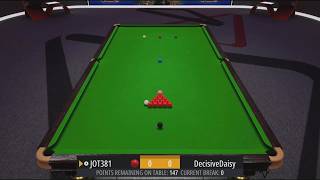 SNOOKER BLITZ PS5 140626 JOT381 vs DECISIVEDAISY 24TH 147 BREAK