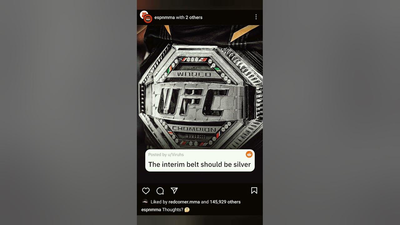 ufc-interim-belt-become-silver-youtube