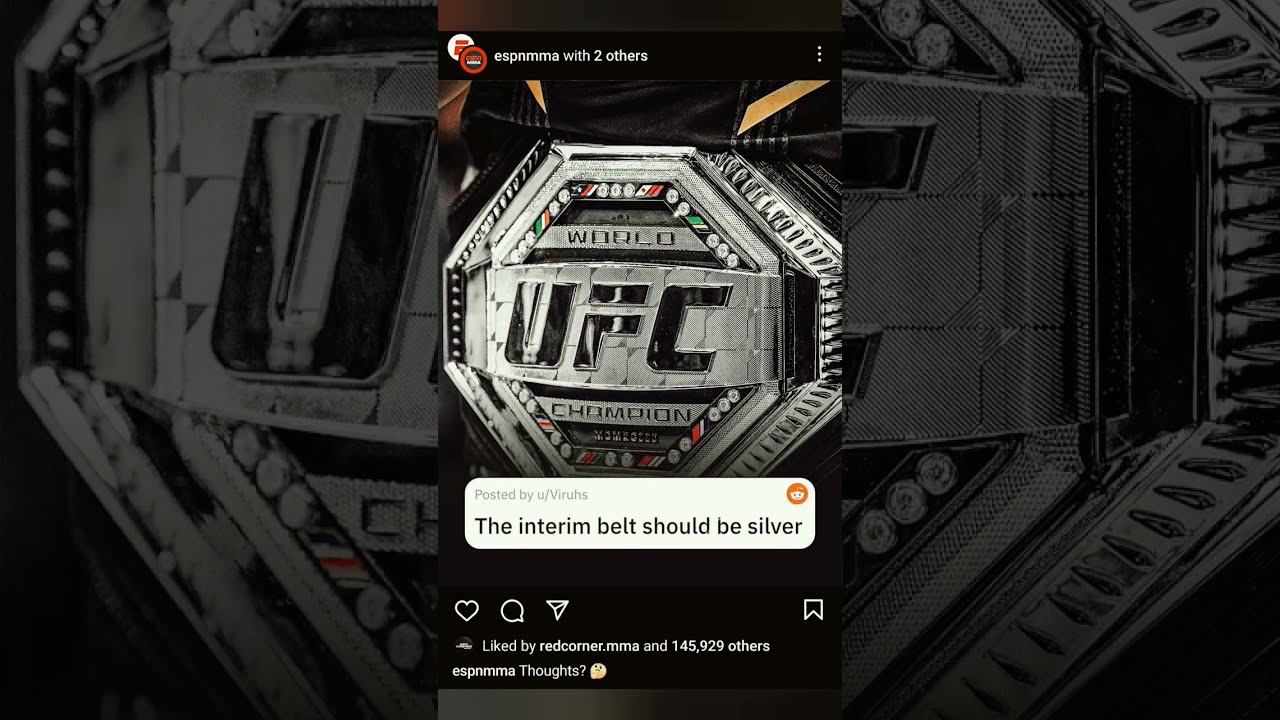 UFC Interim Belt Become Silver YouTube UFC Interim Belt Become Silver YouTube