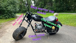 Baja warrior mini bike TOP SPEED!