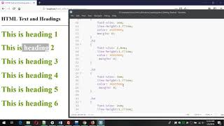 How to style HTML heading and paragraph using CSS