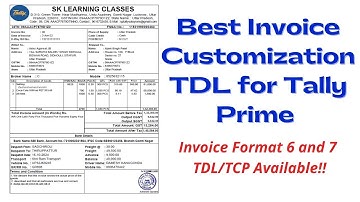 INVOICE FORMAT 6   Best Invoice Customization TDL for Tally Prime  Invoice Format TDL for Tally