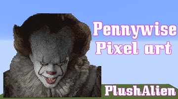 Minecraft Pixel Art SpeedBuild | Pennywise