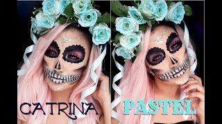 CATRINA Pastel Gotica Economica  /️  Pastel Goth Sugar Skull Makeup tutorial | auroramakeup