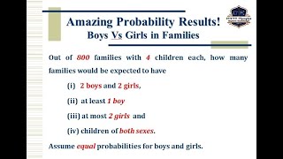 #166 ll Boys Vs Girls in Families with Binomial Distribution