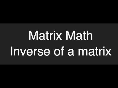 How to calculate the Inverse of a matrix ProgrammingTIL #177 3D Math 21 tutorial video screencast