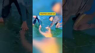 Trapped Under Ice… He Couldn’t Find the Exit! #shorts #facts #iceswimming #survival