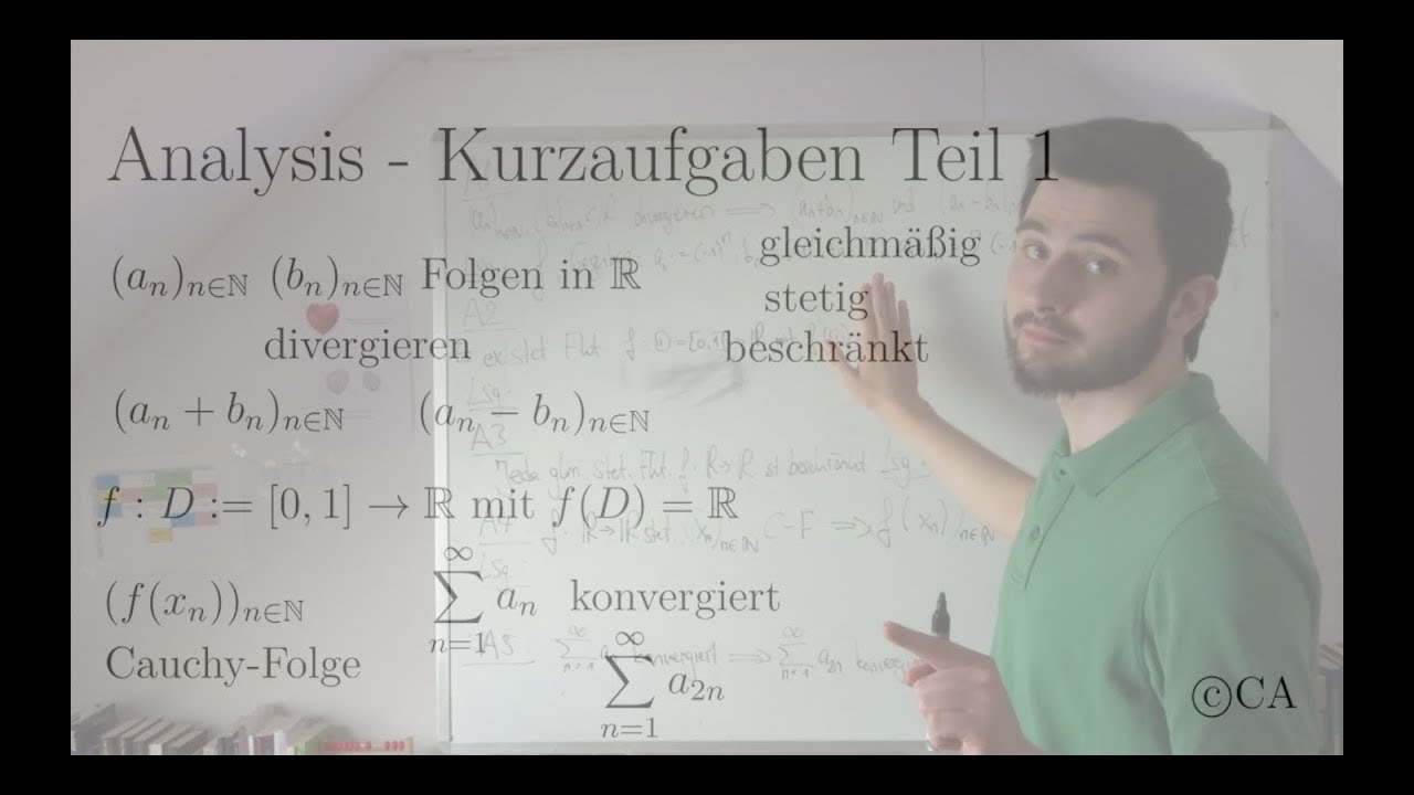 Analysis Kurzaufgaben Teil 1 Behauptungen Wahr Falsch