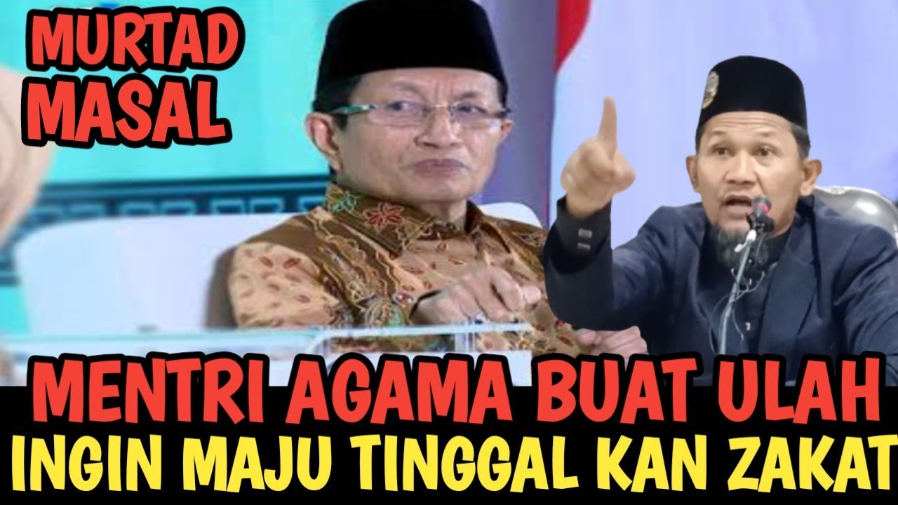 MENTRI AGAMA KALAU INGIN MAJU TINGGALKAN ZAKAT, USTADZ INI BERI TAMP4RAN KERAS MEMBUAT SEMUA TERDIAM
