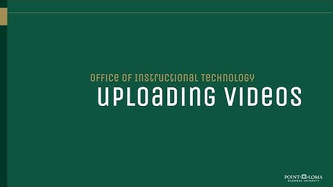 Uploading Videos to Canvas Studio