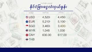 ငွေဈေး ရွှေဈေး (၁၈ ရက် ဇွန်လ ၂၀၂၅ ညနေပိုင်း)