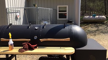 The cook... reverse Flow Smoker...!!