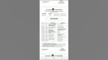 Gauhati University Third Semester Examination Routine 2022 for BA, Bcom, BSC #gauhatiuniversity