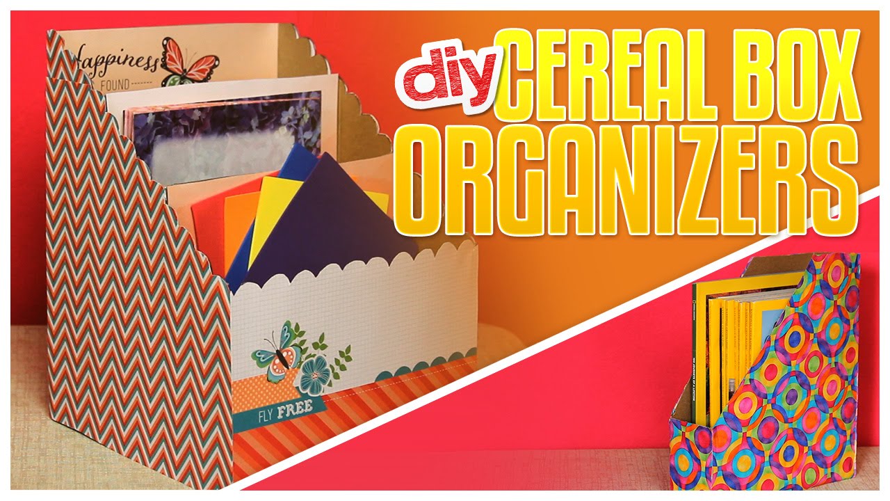 3 DIY Cereal Box Organizers - Do It, Gurl - YouTube