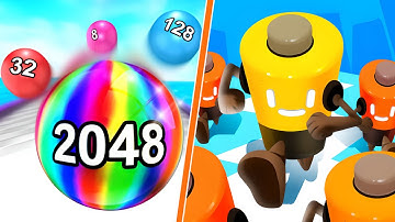 Battery Run | Ball Run 2048 - All Level Gameplay Android,iOS - NEW GAME LEVELS