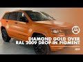 Diamond gold over ral 2009 dropin pigment  dipyourcar  jeep