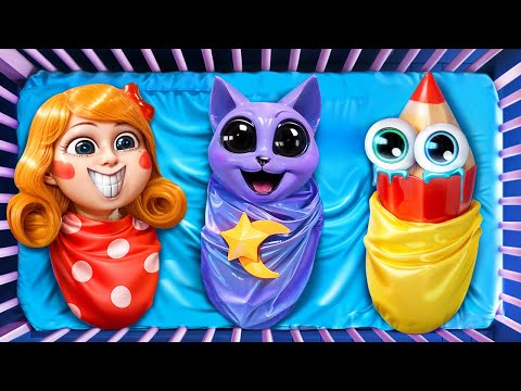 Видео: Мисс Делайт и Мистер Делайт удочерили Catnap! Poppy Playtime 3 в реальной жизни