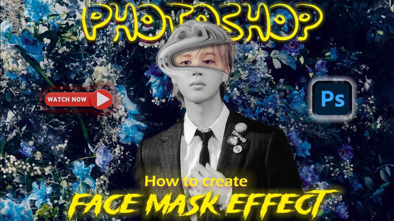 Quick & Easy Face Mask Effect in Photoshop - Full Tutorial #tutorial #like #photoshoptutorial #easy
