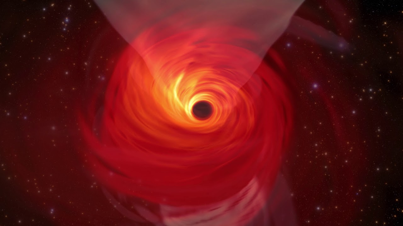 ブラックホール周辺のイメージcg映像 Simulation Of A Supermassive Black Hole Youtube