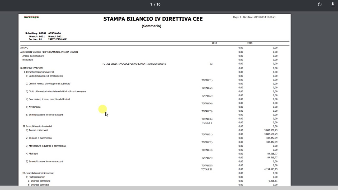 Calcolo Bilancio IV Direttiva - YouTube