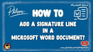 How to Add a Signature Line in Microsoft Word (Fast & Professional Method).