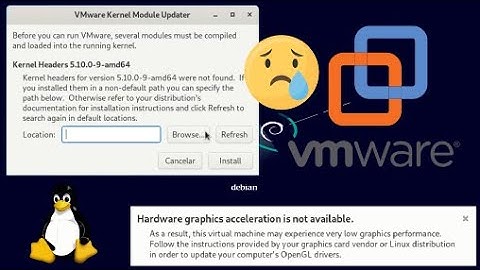 😢 Vmware Kernel Updater 😩 Hardware graphics aceleration is not available 🤗 Arréglalo fácil 🤗 Linux 🐧