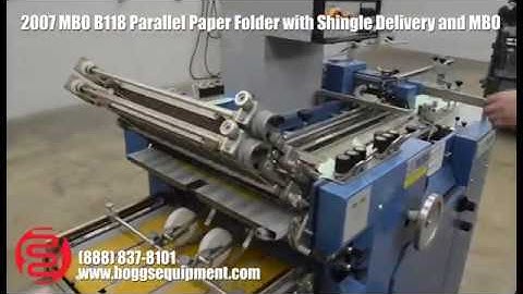 2007 MBO B118 Parallel Paper Folder with Shingle Delivery and MBO Batch Counter