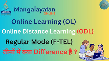 manglayatan university F - Tel Vs Online Vs Online Distance मैं अंतर क्या है |manglayatan university
