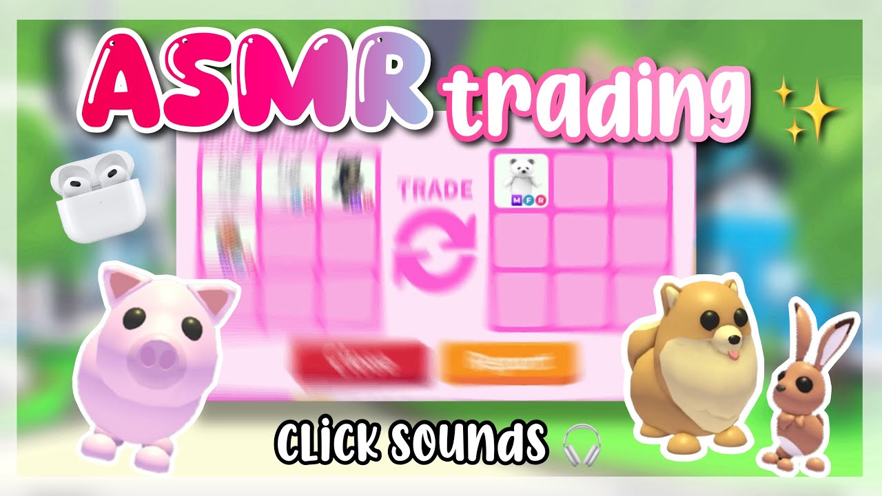 *ASMR TRADING IN ADOPT ME!*🌈 clicking sounds! 🎧