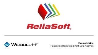 Weibull++ Example 9: Parametric Recurrent Event Data Analysis