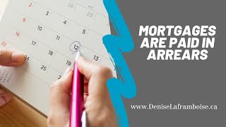 Mortgages are paid in arrears