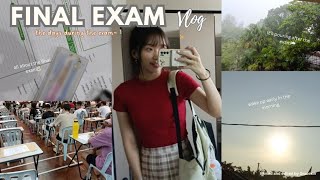 SUB)uni diaries: My realistic final exam week vlog! (ft. romantic morning view❤️, heavy rain🌧️）