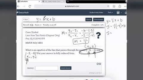 Lines from Two Points (Diagonal Only)