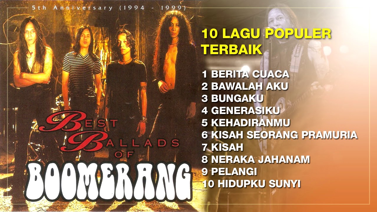 BEST BALLADS OF BOOMERANG 10 LAGU POPULER TERBAIK YouTube