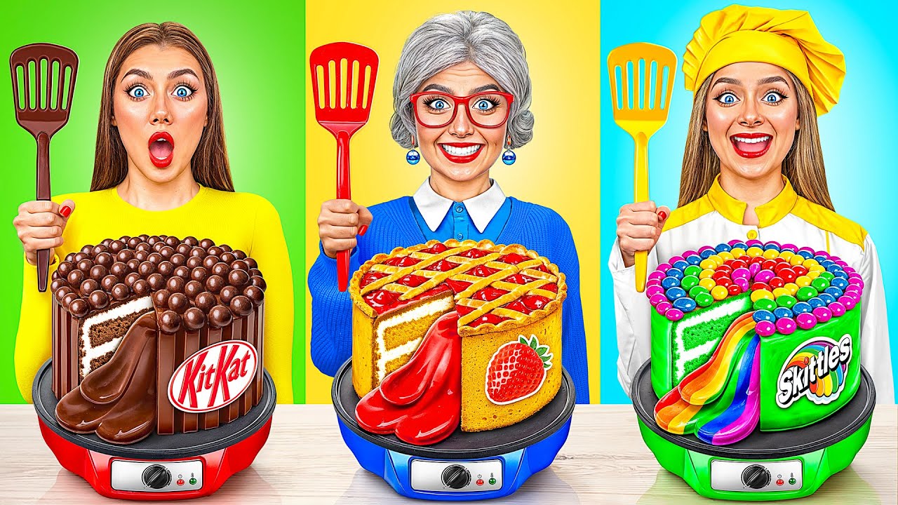 أنا مقابل جدتي في تحدي تحضير الطعام | وصفات المطبخ اللذيذة Multi DO Challenge