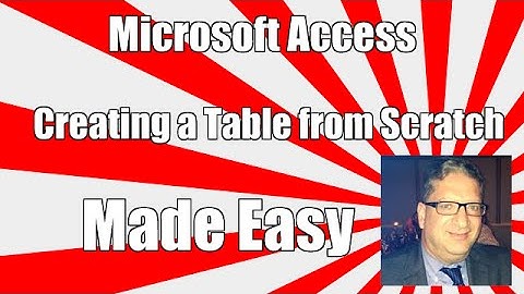 How to create a table in Access by typing data into a new table - Access 2007, 2010, 2013, 2016