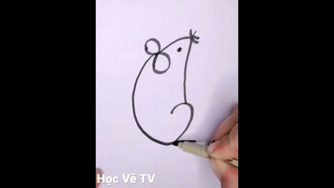 Cách vẽ hình con chuột  Mầm non Thủy Tiên