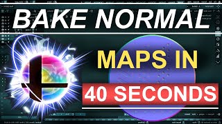 Blender 2.8 : Bake Normal Maps (In 40 Seconds!!!)