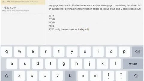 Air Shou Invitation Codes