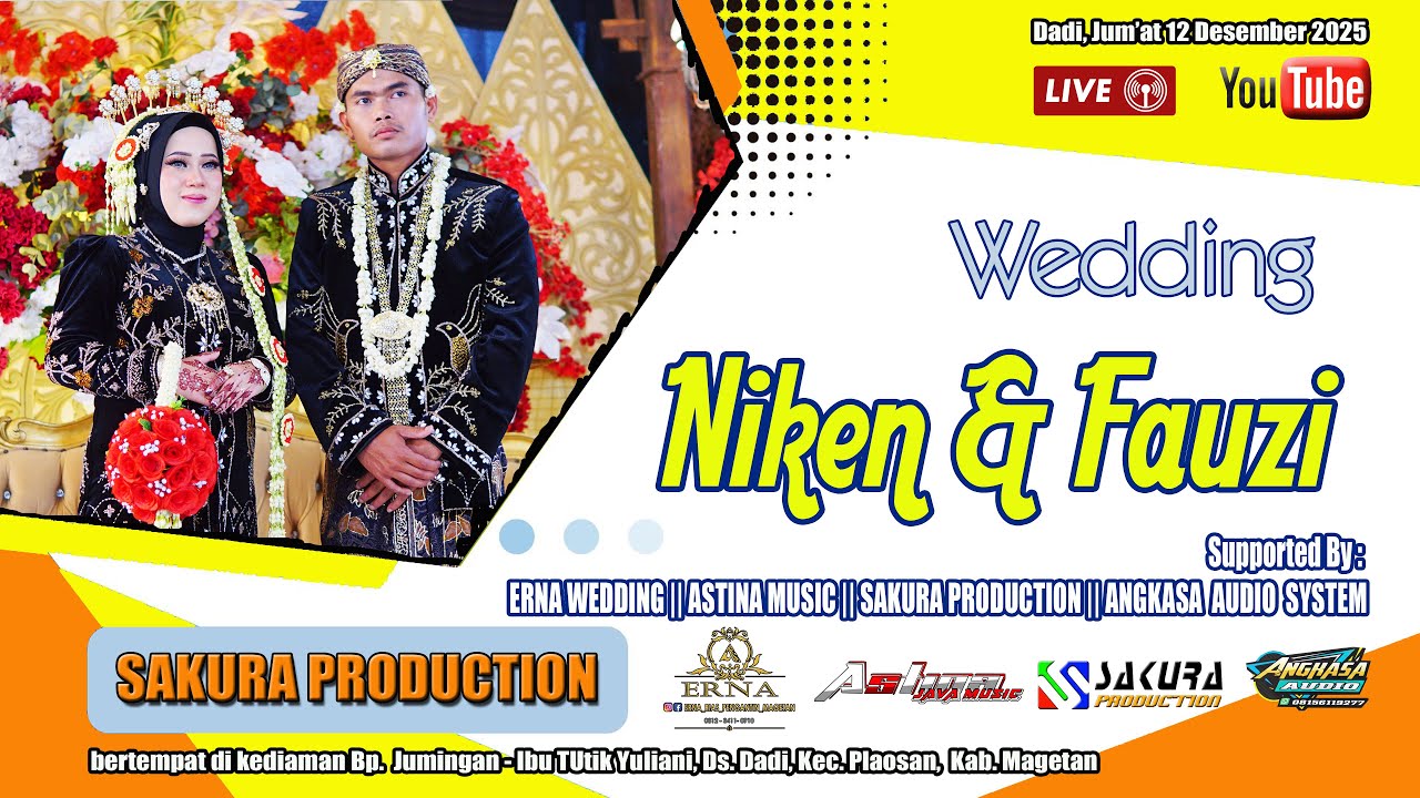 WEDDING "NIKEN & FAUZI" || ERNA RIAS PENGANTIN MAGETAN || DADI, 12 DESEMBER 2025
