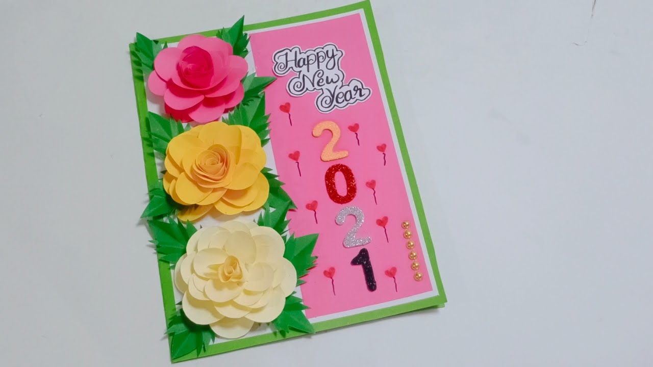 Happy New Year Greeting Card || Handmade Card 2021 || During Quarantine