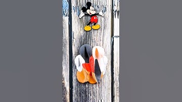 What Color do Mixed Mickey Mouse Characters Make?? #colormixing #oddlysatisfying #mixingthings #clay