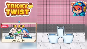 Tricky Twist Puzzle – Level 84 choosing the right toilet Walkthrough Solutions | iOS / Android