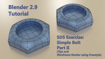 SDS Excercise: Simple Bolt (Part II) (Blender Tutorial)