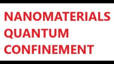 NANOMATERIALS - QUANTUM CONFINEMENT