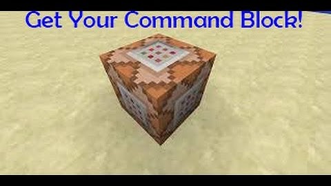 How To Get Command Block! Minecraft PC 1.10.2