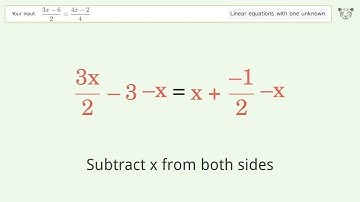 Solve (3x-6)/2=(4x-2)/4: Linear Equation Video Solution | Tiger Algebra