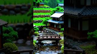 Heavy Rain Sounds for Sleeping, Cozy Japanese Village Ambience  #asmr #rainoundforsleep